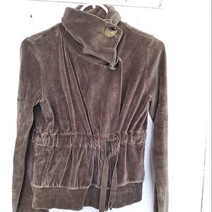 VDP Sport velour taupe tracksuit top sz 40